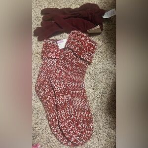 Cozy slipper socks & a. New day gloves.  Perfect CHRISTMAS gift.  NWT
